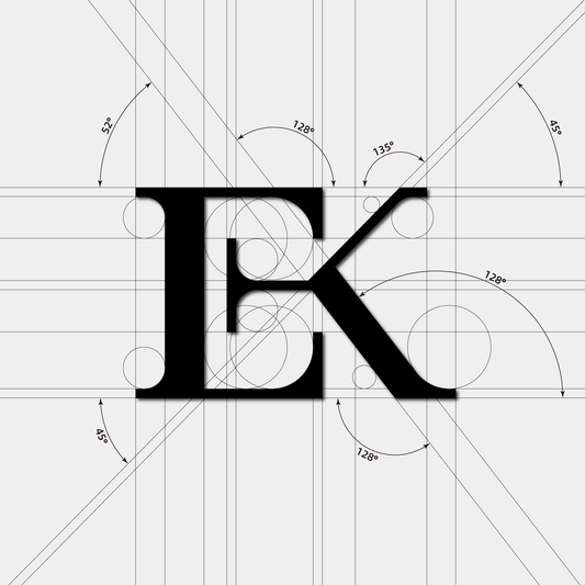 Logo designed by the letter EK